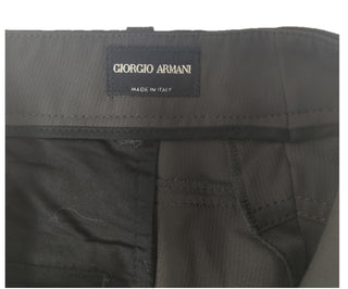 Olive Grey Straight Leg Pants With Belt Loops