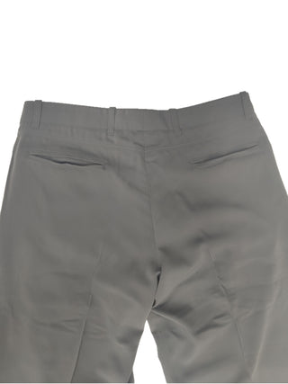 Olive Grey Straight Leg Pants With Belt Loops