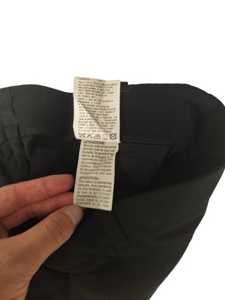 Black Straight Leg Pants With Belt Loops