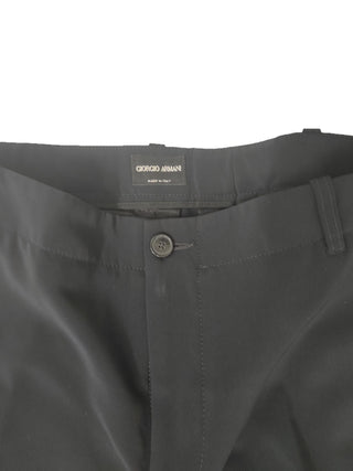 Obsidian Black Straight Leg Pants With Belt Loops