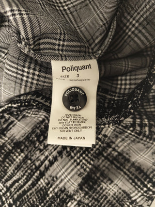 Black And White Checkered Shirt With Black Velvet Random Print