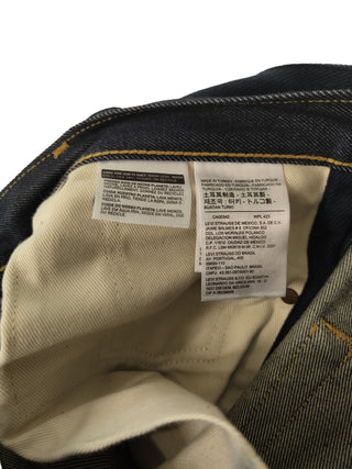 Dark Blue Unwashed Jeans With The Matching Double Flap Denim Belt