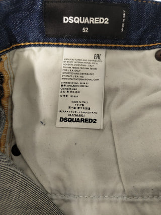 Dark Denim Slim Fit With Splashed Ink And Washed Details