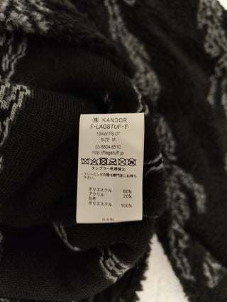 Black Fleece And Nylon Pullover With Hood And 2 Front Pockets Details