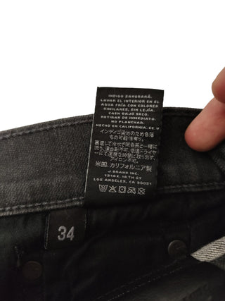 Charcoal Grey Jeans Straight Leg