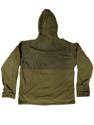 Khaki Pullover With Neon Orange Zipper