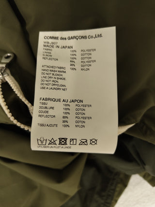 Khaki Pullover With Neon Orange Zipper