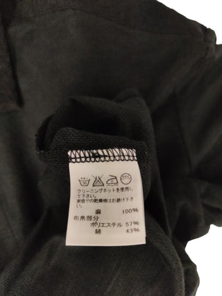 Black Linen Shirt With Mixed Fabric Details