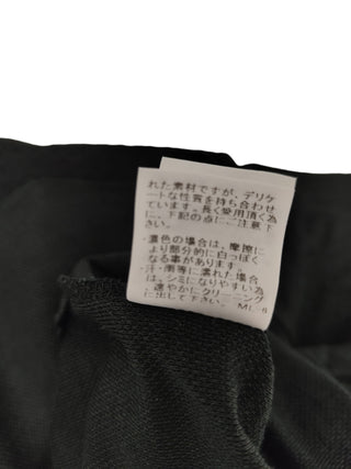 Black Linen Shirt With Mixed Fabric Details