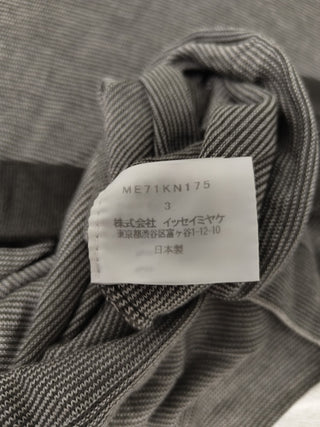 Black And Grey Striped Knit Top