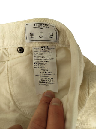 Off White Jeans With Signature Buttons, Line 10
