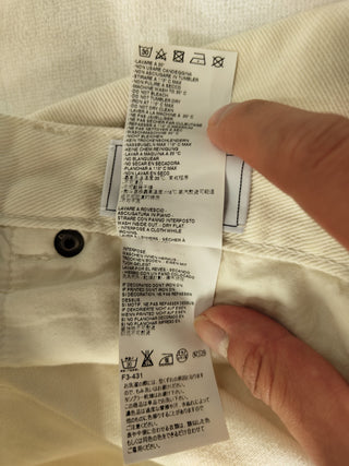 Off White Jeans With Signature Buttons, Line 10