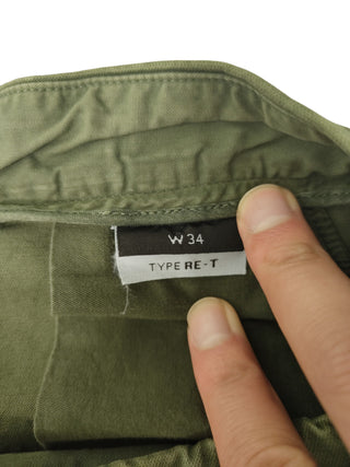 Olive Green Cotton Twill Pants