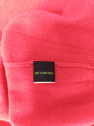 Fuchsia Pink V Neck Cashmere Pullover