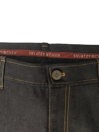 Dark Blue Unwashed Pants Slim Fit