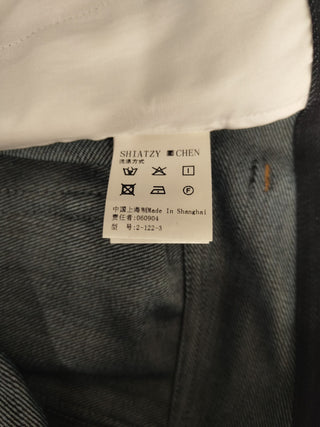 Dark Blue Unwashed Pants Slim Fit