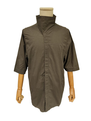 Taupe Short Sleeve Long Shirt