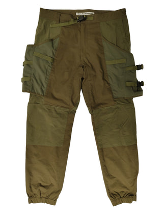 Khaki Pants With Buckles On Side Pockets Details