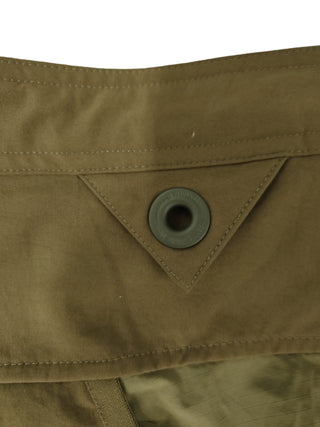 Khaki Pants With Buckles On Side Pockets Details