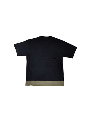 Navy Blue Tee With Light Khaki Bottom Detail