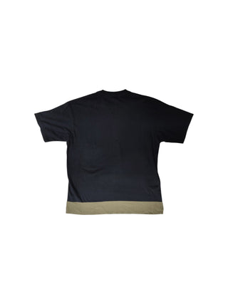 Navy Blue Tee With Light Khaki Bottom Detail
