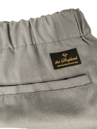 "The Shepherd" Grey Elastic Waisted Straight Leg Pants