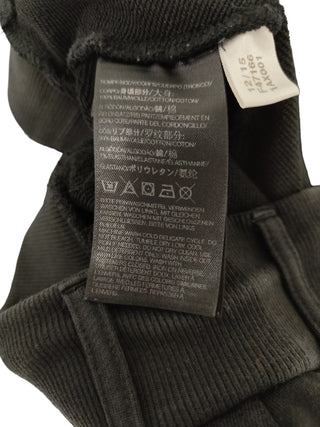 Black Cotton Long Pants With Drawstring Waist And Zipper Front