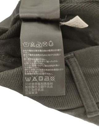 Black Cotton Long Pants With Drawstring Waist And Zipper Front