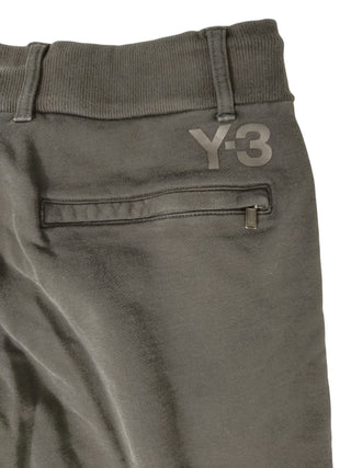 Black Cotton Long Pants With Drawstring Waist And Zipper Front