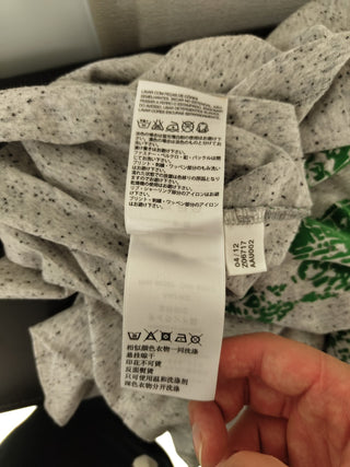 Grey Cotton Long Sleeves Cotton Tee