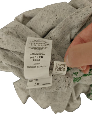 Grey Cotton Long Sleeves Cotton Tee