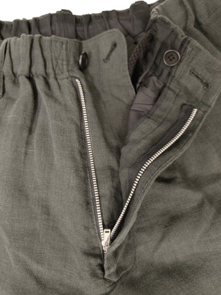 Dark Grey Linen Drawstring Pants