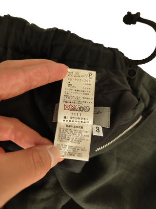 Dark Grey Linen Drawstring Pants