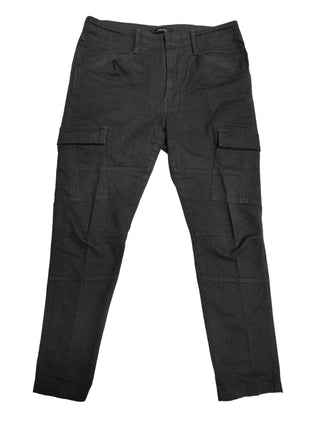Charcoal Grey Pants With 2 Sides Flapped Pockets
