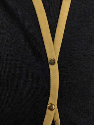 Blue Shawl With Beige Trimming