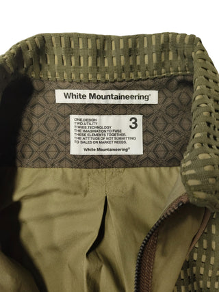 Khaki Mesh Zip Up Light Jacket