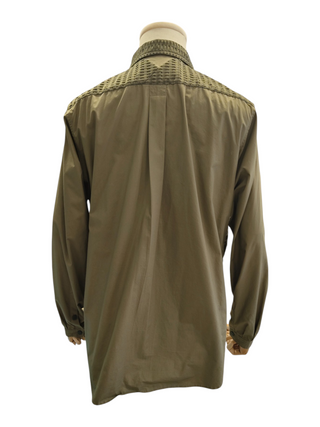 Khaki Mesh Zip Up Light Jacket