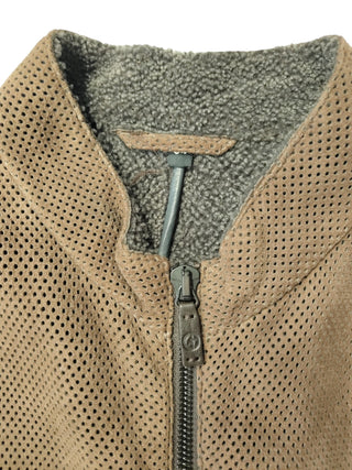 Brown Lamb Leather Zip Up Jacket