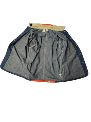 Denim Jacket With Neon Colors Details