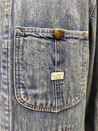 Denim Jacket With Neon Colors Details