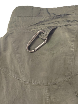 Khaki Jacket In Glossy Finishing