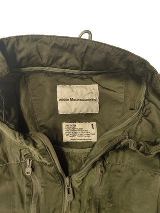 Khaki Jacket In Glossy Finishing