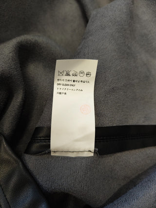 Black Faux Leather Turtle Neck One-Piece Dress