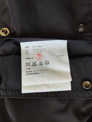 Black Windbreaker With Fold-Away Hood