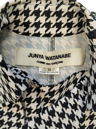 Black And White Hounds-Tooth Trenchcoat