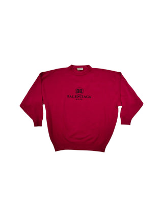 Wine Red Logo Wool And Cashmere Pullover