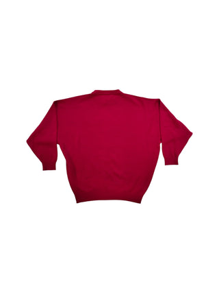 Wine Red Logo Wool And Cashmere Pullover