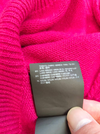 Wine Red Logo Wool And Cashmere Pullover