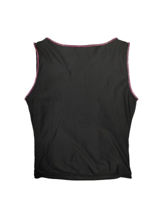 Black Top With Violet Sequenced Front