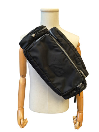 Black Soft Crossbody Multi-Purpose 4-Pockets Bag